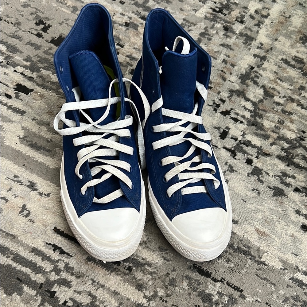Converse Chuck Taylor AllStar II Blue High-Top Sneakers with White Accents